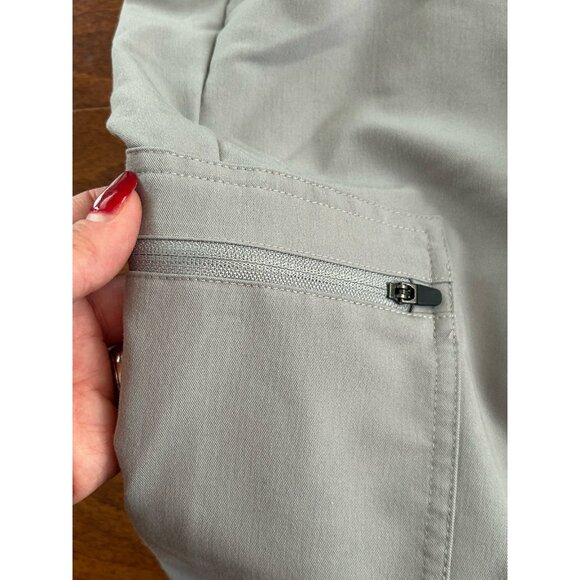 FIGS Women’s Sz S Technical Collection Jogger Scrubs Gray Maroon Drawstring - Picture 3 of 8